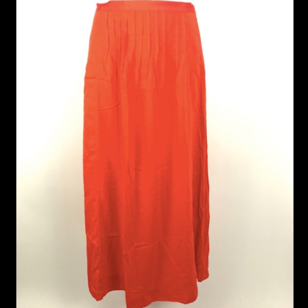 Ann Taylor Loft Womens Size 4 Orange Pin Tuck